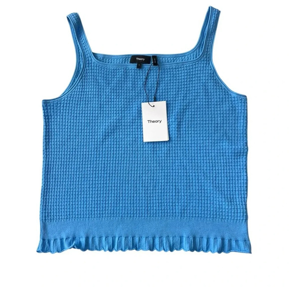 NWT Theory Lace-Trim Knit Tank Top L - Picture 3 of 6